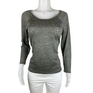 F. Joie Linen Top Size S NWT Gray Long Sleeves Blouse Top Shirt NWT